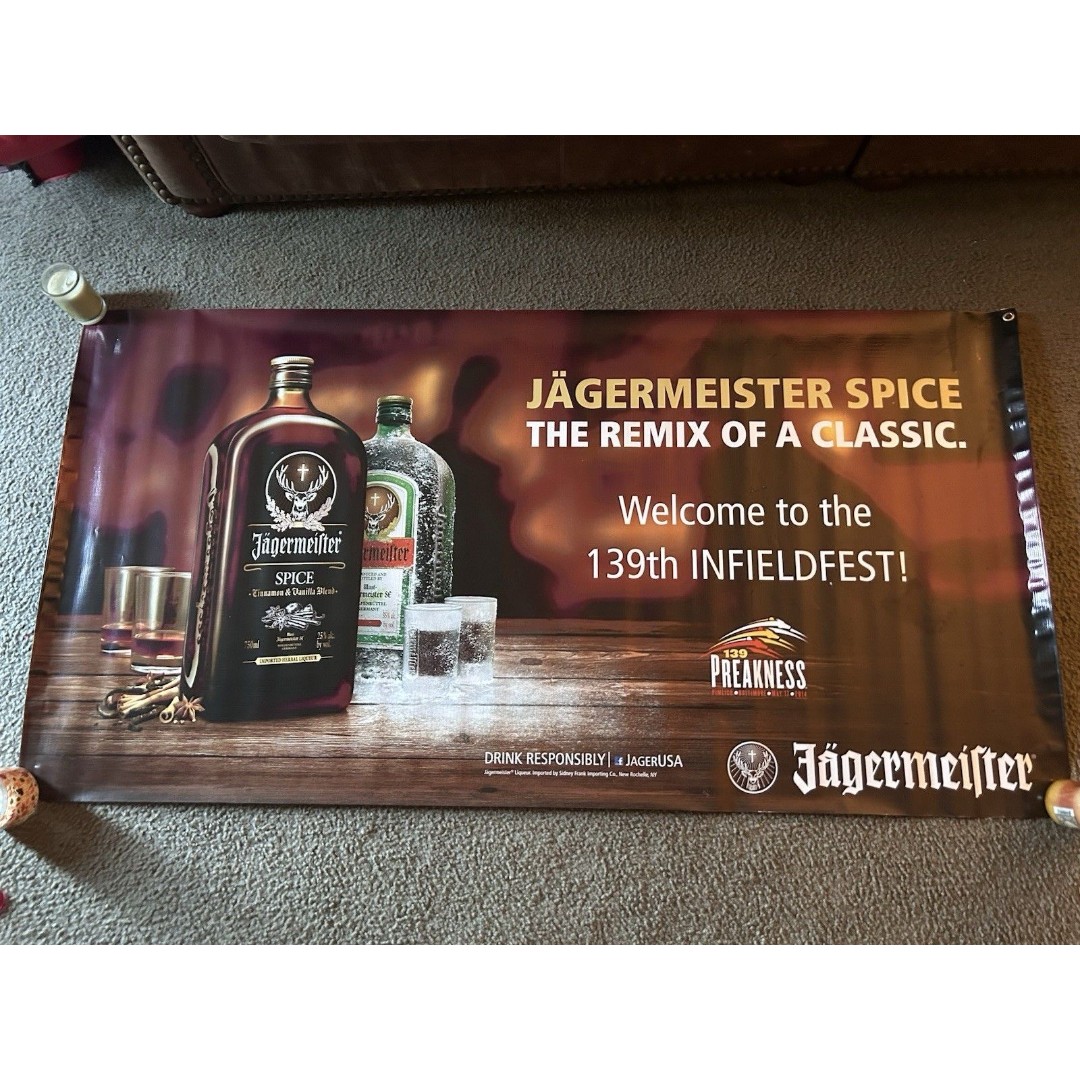 Jagermeister Spice Vinyl Banner Promotional Banner For Baltimore Preakness 69x35