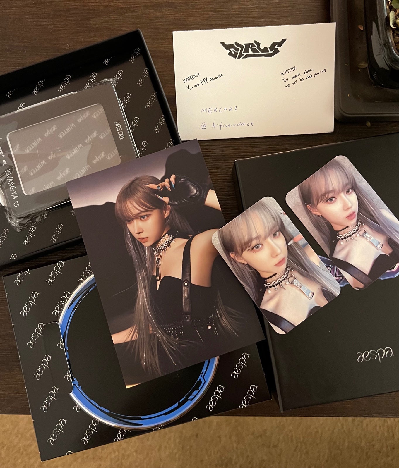 aespa ウィンター　girls deluxe box  us トレカ セット Aespa -Girls Deluxe box official photocard pc (Karina