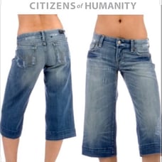 NEW Y2K Vintage Deadstock Citizens of Humanity jeans shorts crops 25
