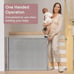 Retractable Safety Baby Pet Gate Child Extra Wide Stairs 41 71 Indoor Outdoor
