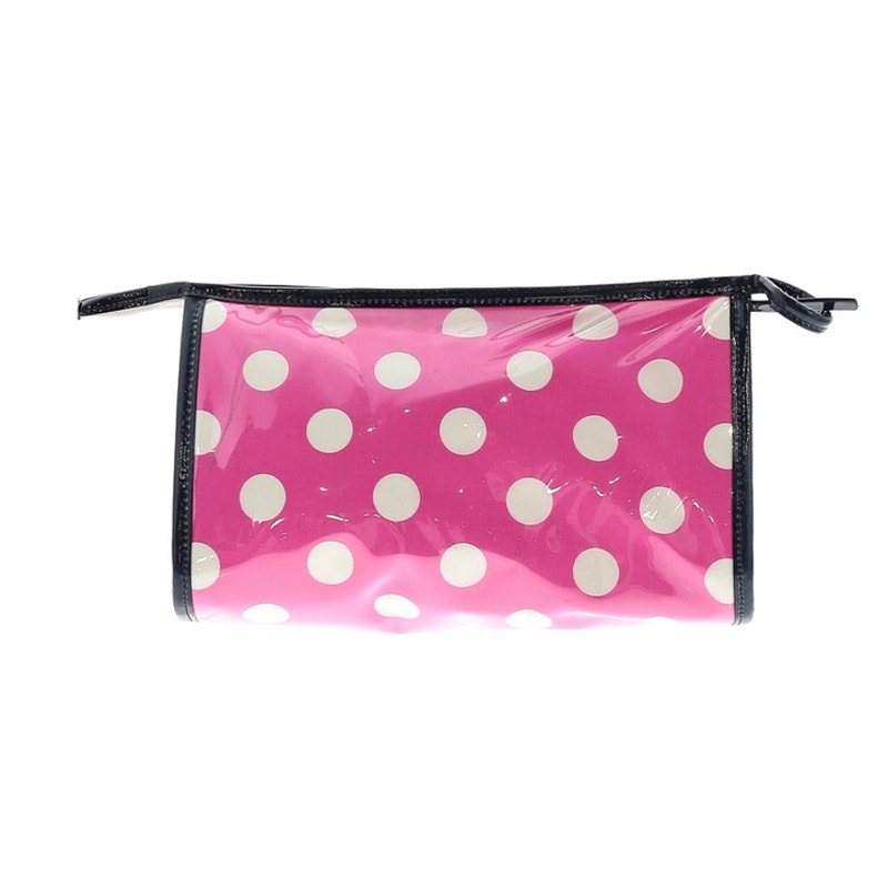 Kate Spade New York cosmetic bag pink with white dots