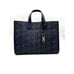MICHAEL KORS Gigi logo coated canvas large tote grab crossbody bag- Admiral blue
