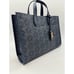MICHAEL KORS Gigi logo coated canvas large tote grab crossbody bag- Admiral blue