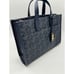 MICHAEL KORS Gigi logo coated canvas large tote grab crossbody bag- Admiral blue