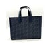 MICHAEL KORS Gigi logo coated canvas large tote grab crossbody bag- Admiral blue