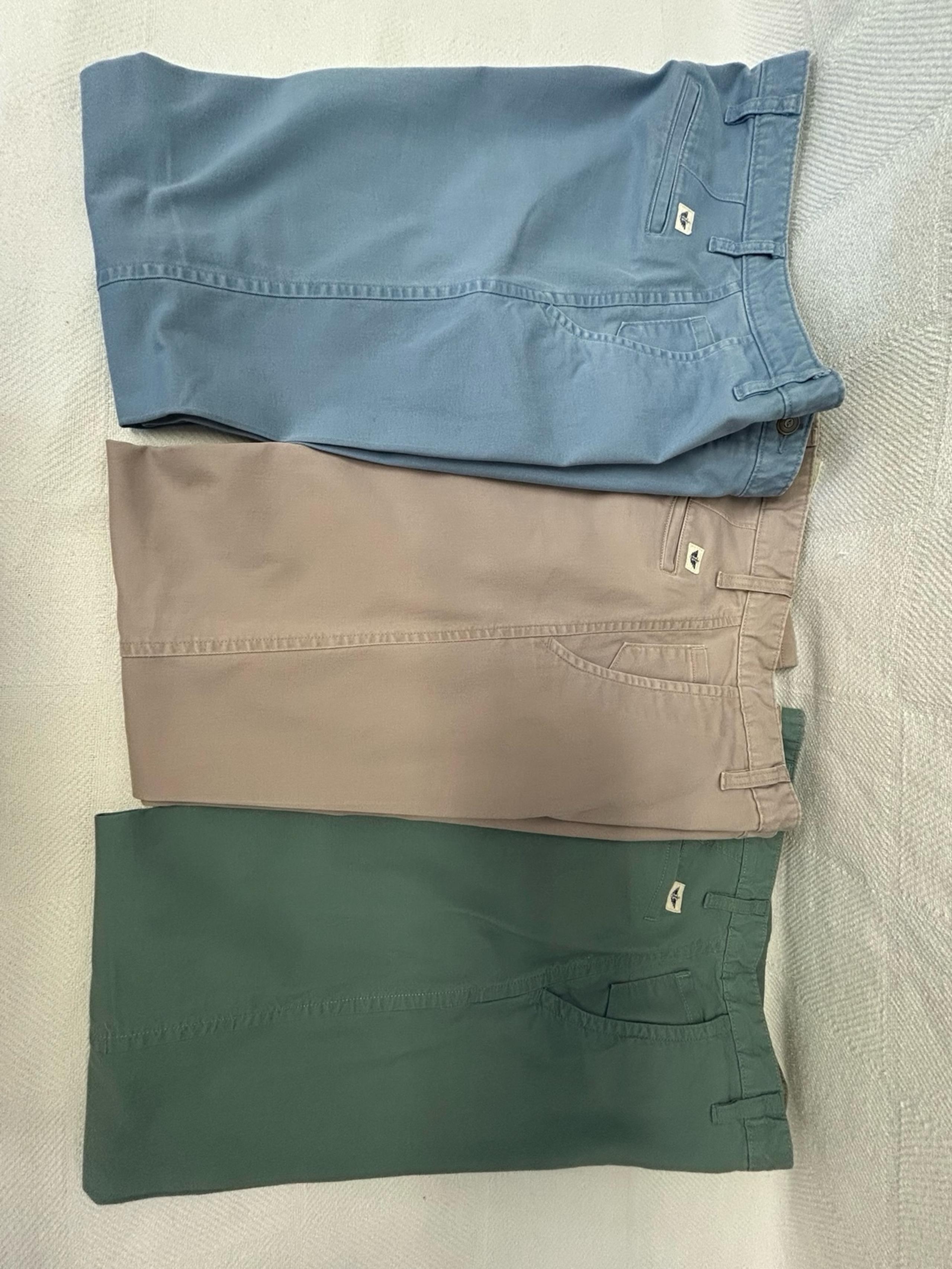 3 Pair Bundle……Dockers Alpha Khaki Slim Men's 34 X 32 Green, blue, mauve