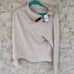 J.CREW NWT Cream with Plaid Wide Button-Collar Pullover Sweatshirt LARGE BT357