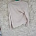 J.CREW NWT Cream with Plaid Wide Button-Collar Pullover Sweatshirt LARGE BT357