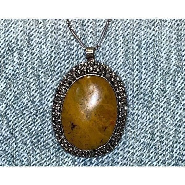 Sundance Vintage Sterling Silver Navajo Tigers Eye Pendant Necklace