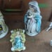 Mid Century Paper Mache Nativity Set Original Manager 14 Pieces made in Japan
