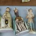 Mid Century Paper Mache Nativity Set Original Manager 14 Pieces made in Japan