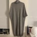 Cos Grey turtleneck knit dress with a relaxed fit #knitwear