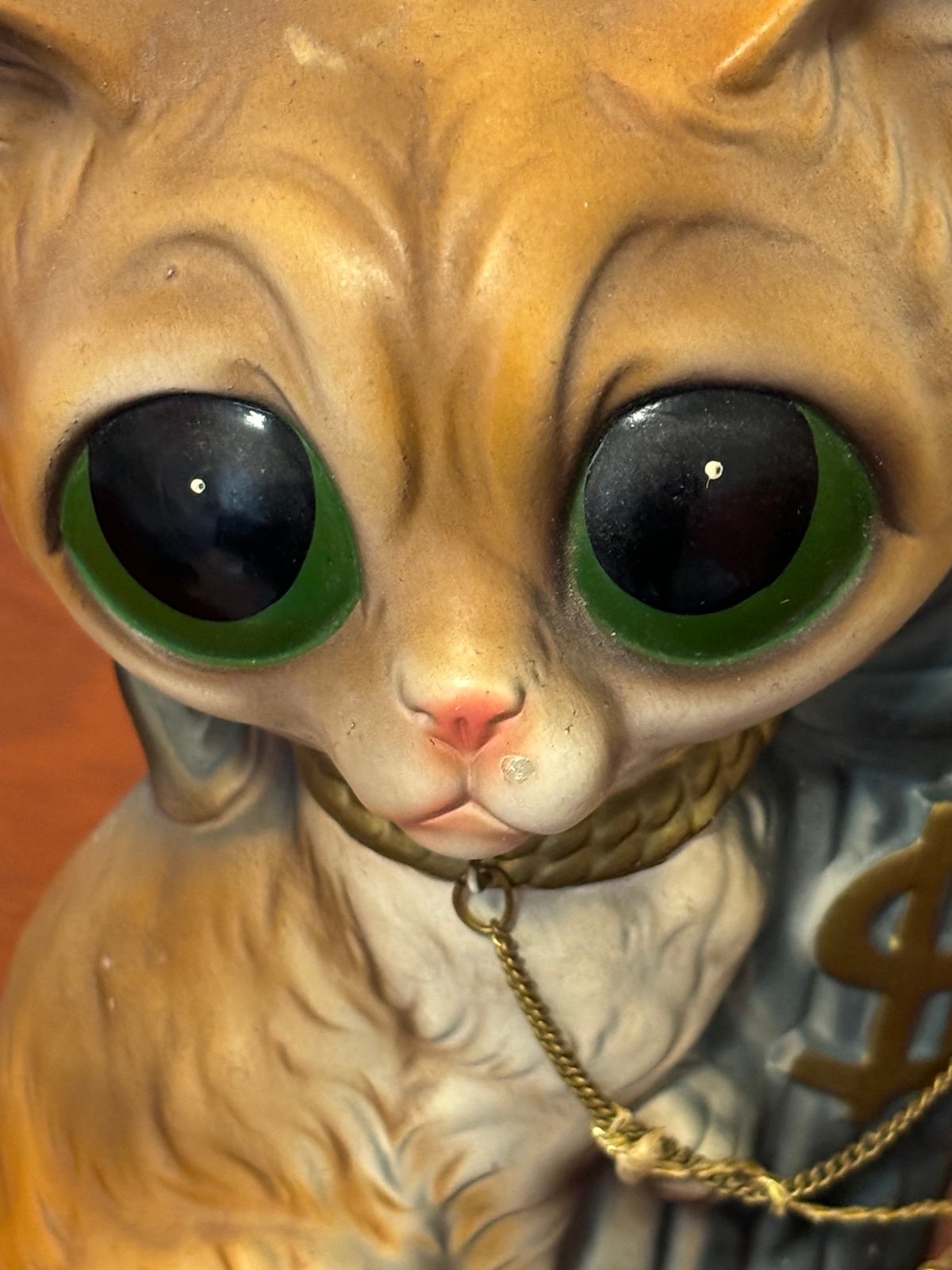 Vintage 1960’s Japan Enesco Ceramic Keene Big Eyed Cat Ceramic Bank