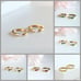 14K Yellow Gold CZ Diamond Huggie Hoop Earrings, NWT