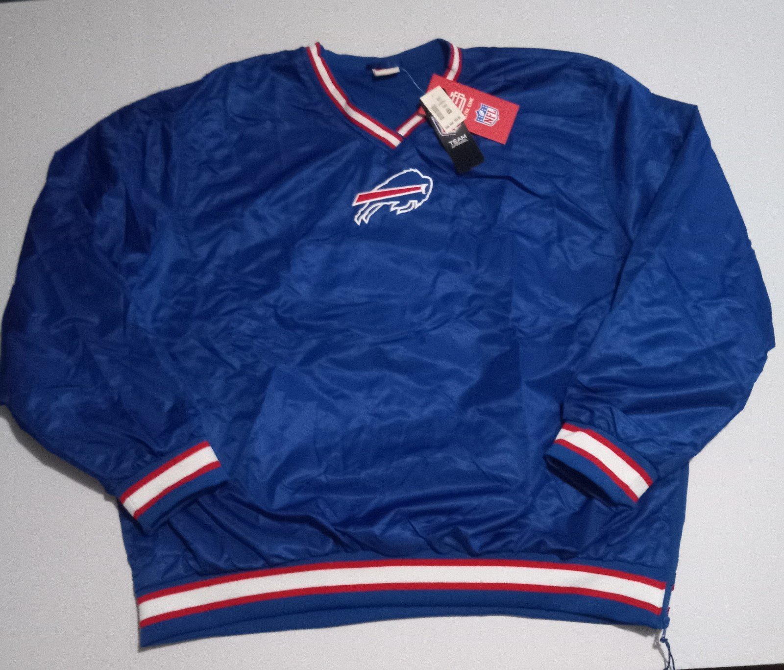 Men's Buffalo Bills Pullover Insulated Warm Up Top Blue Size 2XL