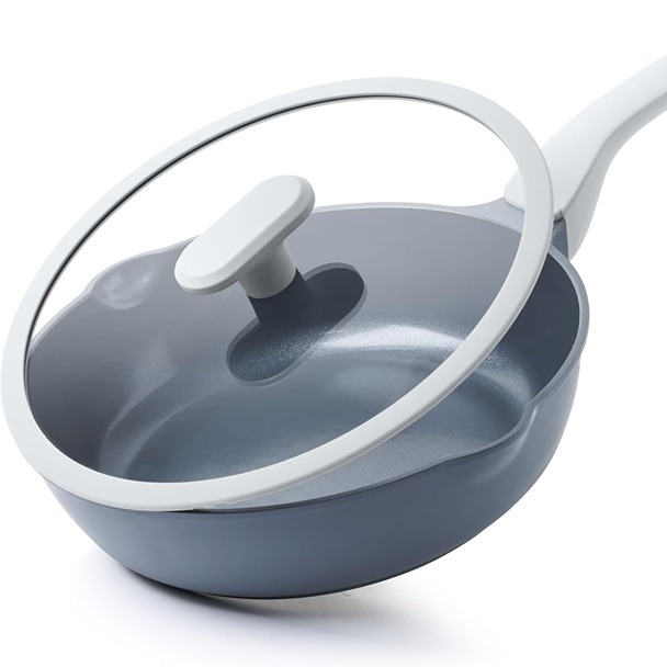 PRICUSIS Nonstick Ceramic Sauté Pan with Lid (3.2 qt 10 inch)