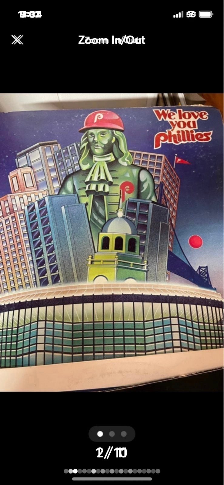 PHILLIES Vintage Vinyl Record 33” We love you Phillies