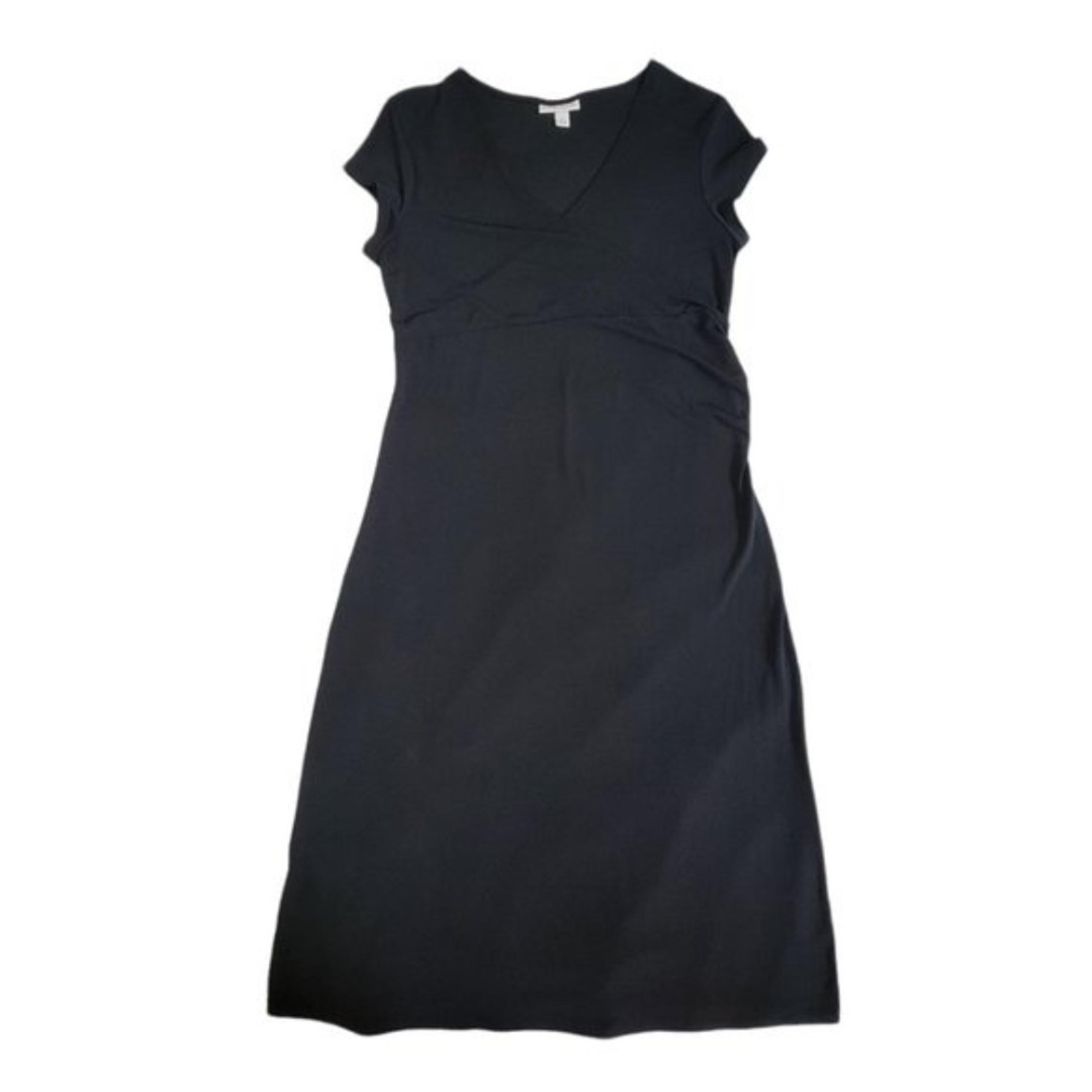 Liz Lange Maternity For Target Black V Neck Faux Wrap Dress Size S
