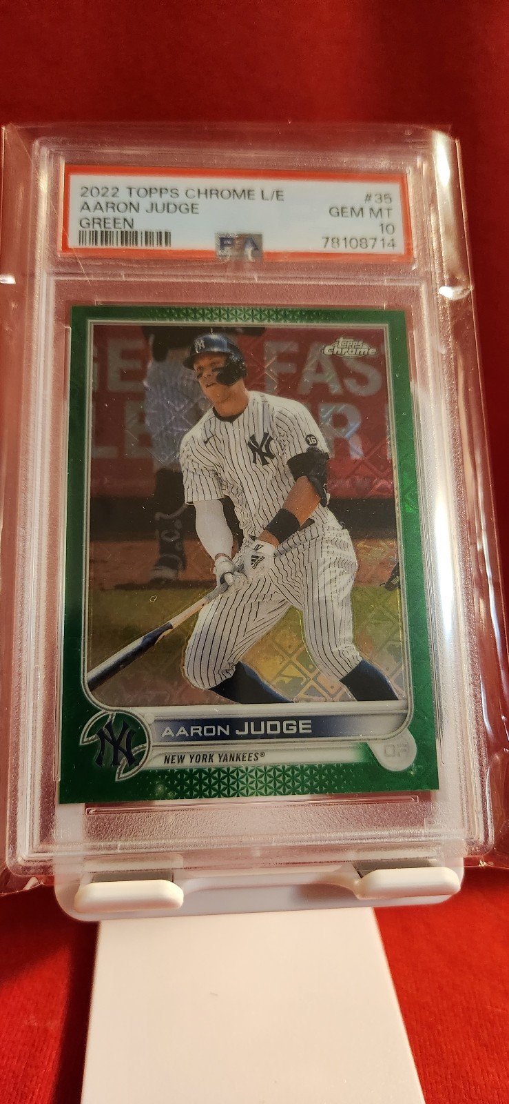 2022 Topps Chrome Logofractor Aaron Judge PSA 10