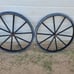 Vintage Pair Of 27 Horse Buggy Or Cart Replacement Wheels