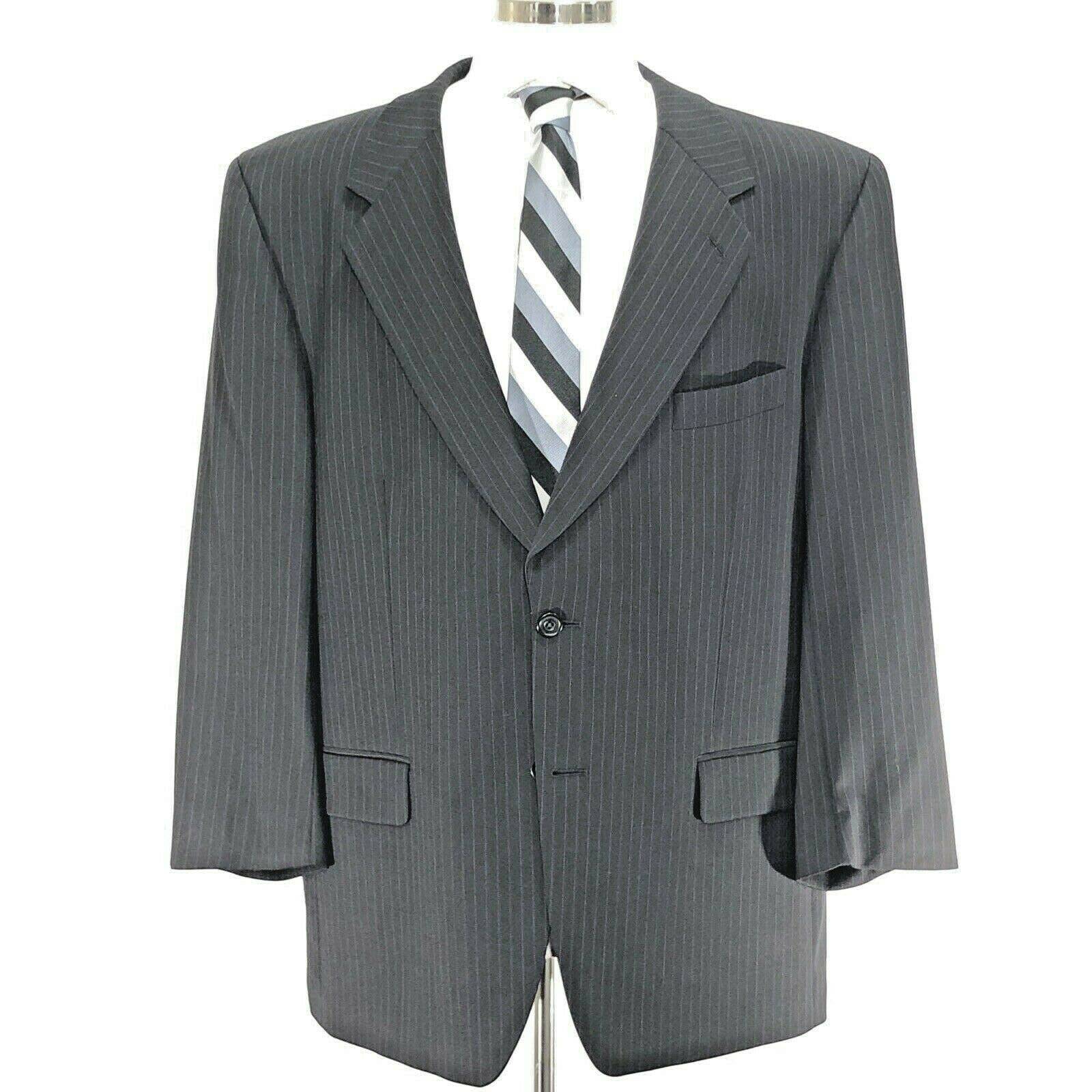 Yves Saint Laurent Black Sport Coat 48R