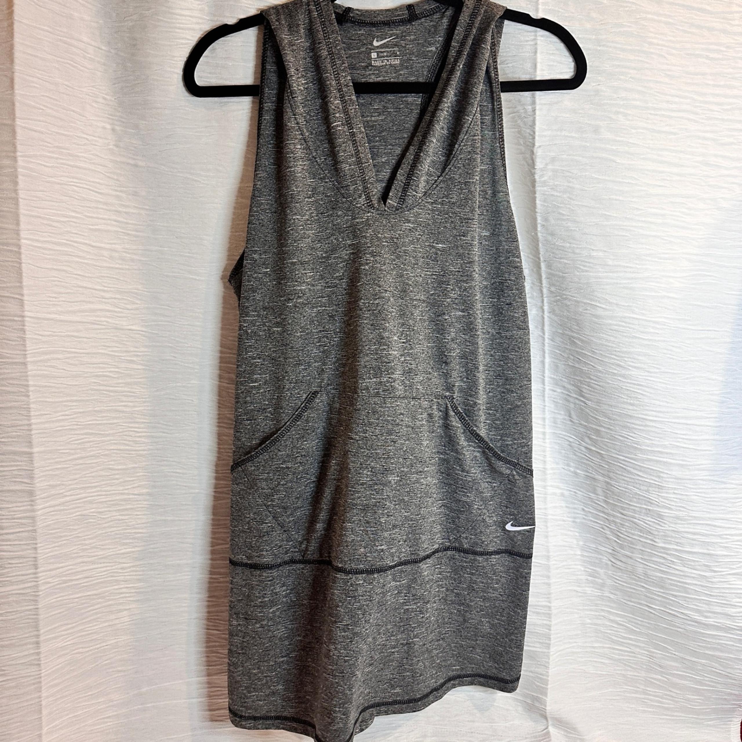 Nike Women's Sleeveless Hooded Dress Gray Size Large