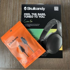 New Skullcandy Crusher Evo Over-the-Ear Wireless Headphones Black + USB-C Cord