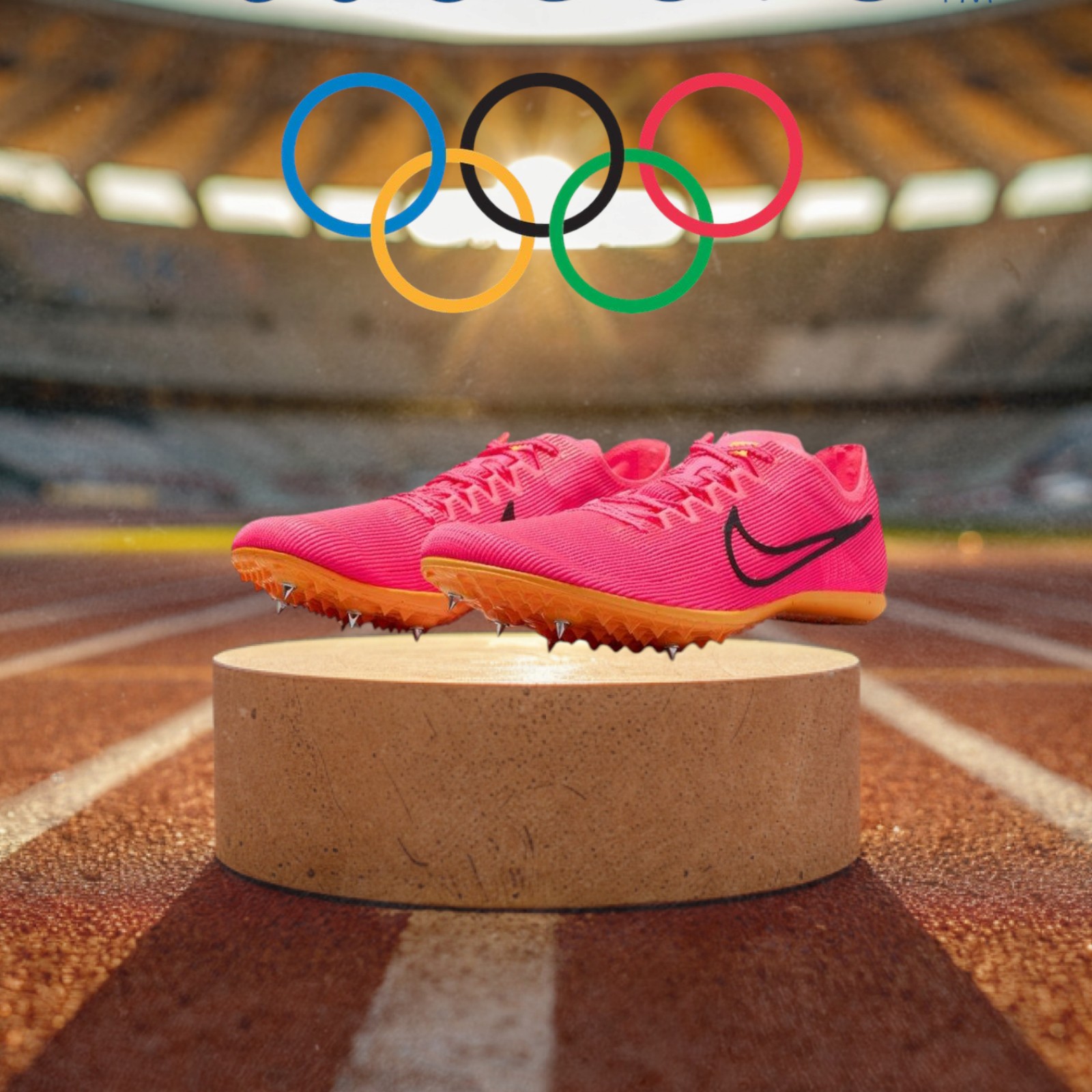 New Nike Zoom Mamba V6 Low Track Spikes Hyper Pink/Orange Mens-12/Womens-13.5
