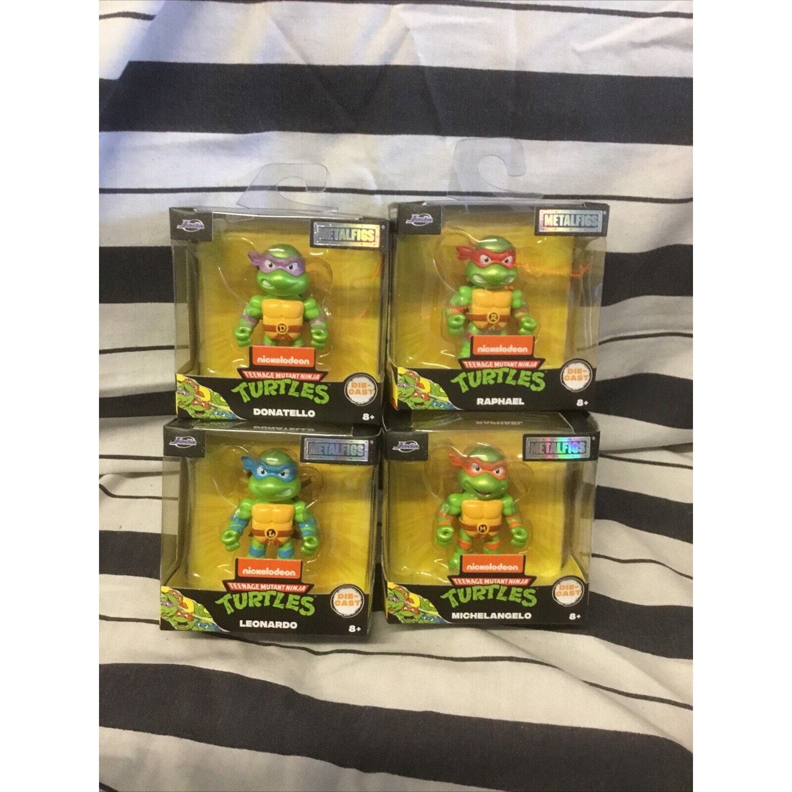 Teenage Mutant Ninja Turtles Metalfigs Jada Keychain TMNT 2.5 Complete Set of 4