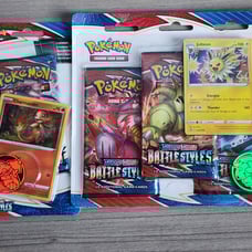 2x POKEMON Battle Styles 3 Booster Pack Blister- Jolteon / Charmander Promo card