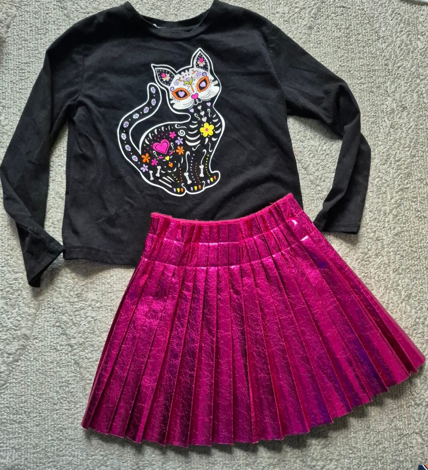 lola + the boys foil skirt 5 nwt