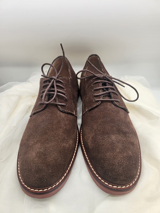 NEW-Aston Grey Collection Mens Suede Oxford Shoes, Size 9, Color: Brown