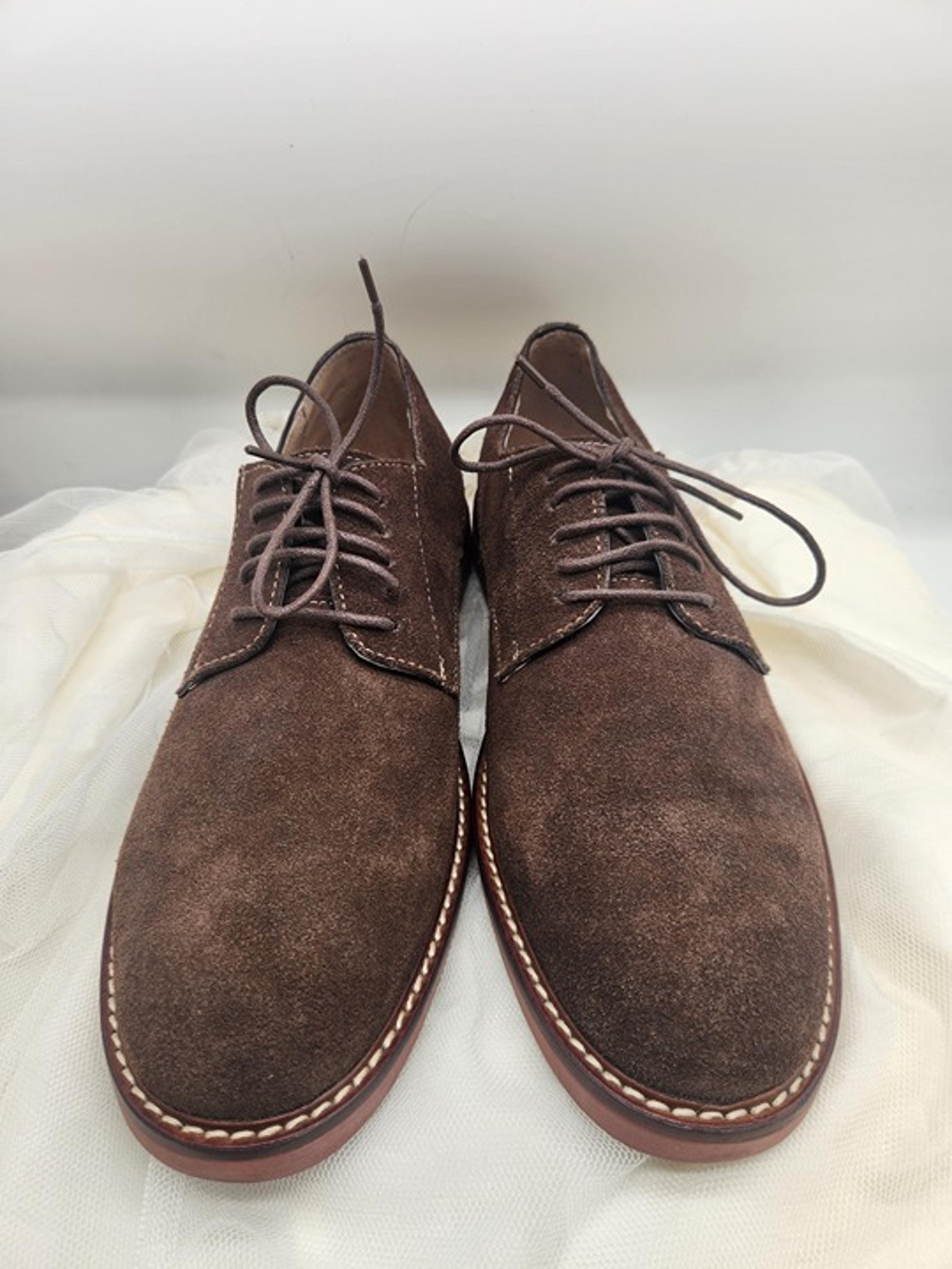 NEW-Aston Grey Collection Mens Suede Oxford Shoes, Size 9, Color: Brown