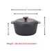 7 Ceramic Casserole Pot | 1.4qt, Matte Gray, Oven, Dishwasher Safe, Made Korea