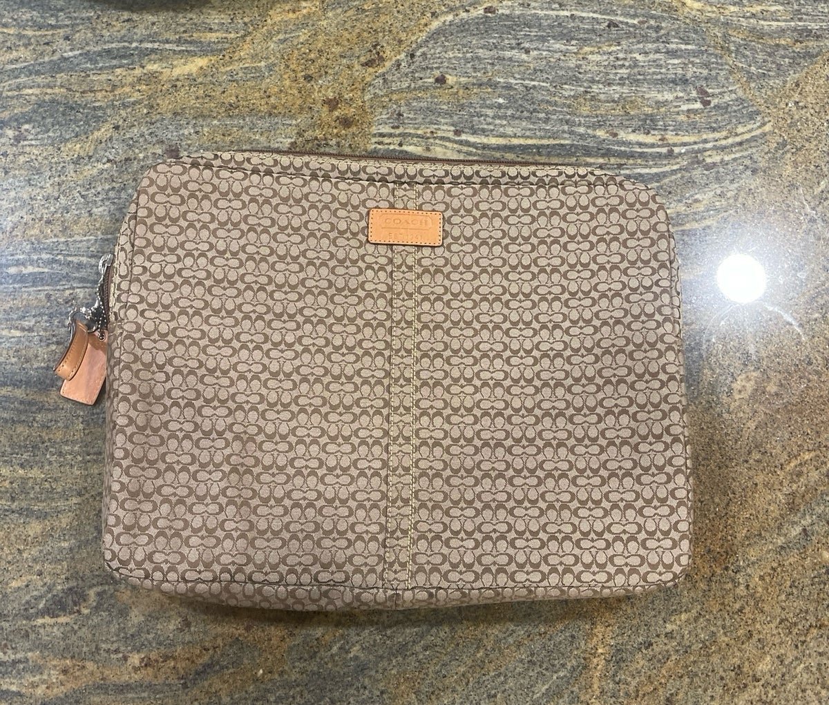 Coach vintage canvas signature laptop sleeve bag