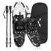 Snowshoes, Lightweight Aluminum All Terrain Snowshoes with Poles for Men & Women