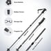 Snowshoes, Lightweight Aluminum All Terrain Snowshoes with Poles for Men & Women