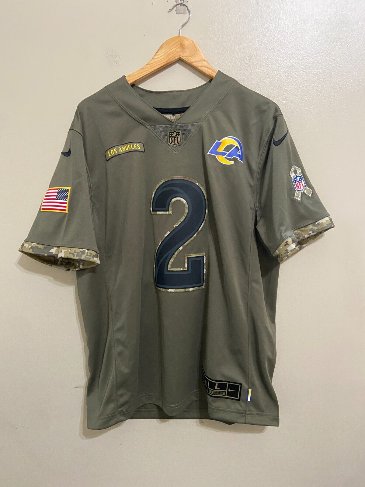 Nike NFL Los Angeles Rams Salute To Service Robert Woods Jersey Men’s L 180 N