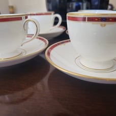 Set of 3, Colorado by Wedgwood, Teacups and Saucers, Bone China, 1985