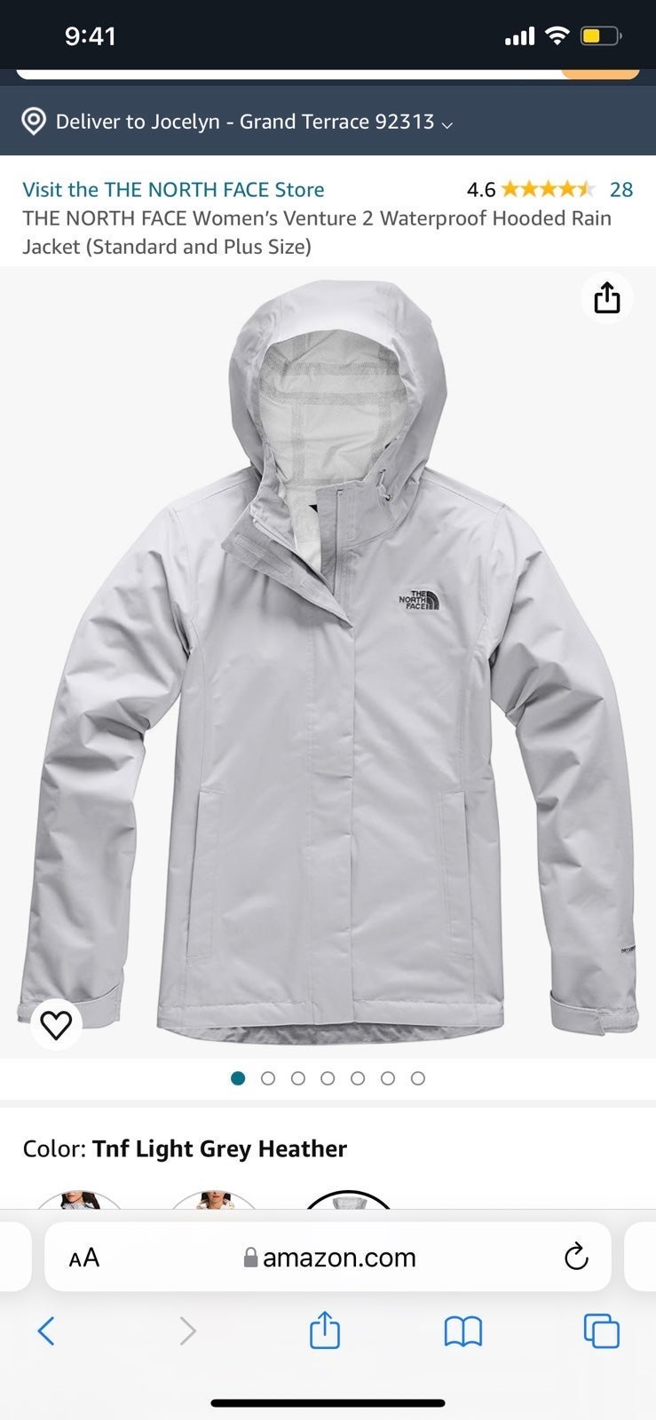 North Face woman’s DRYVENT waterproof packable jacket