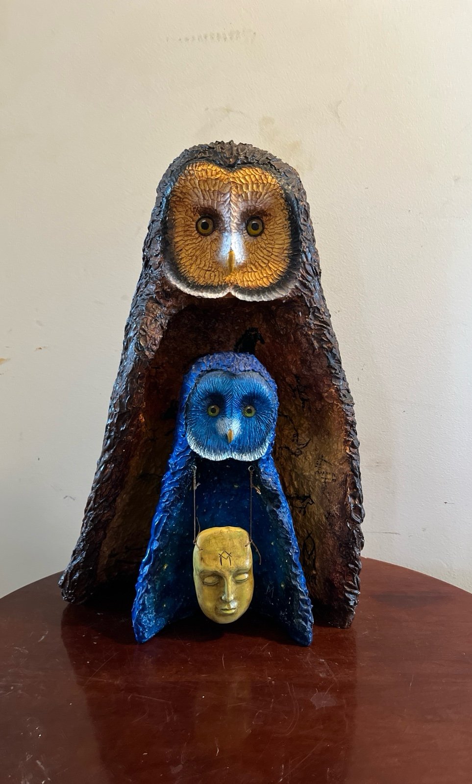 OWLS AS PROTECTORS by Margarita Maxson fine art