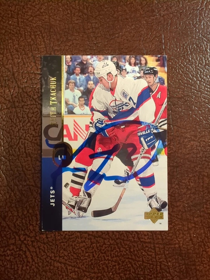 Keith Tkachuk Signed Autographed 1994-95 Upper Deck UD Hockey Card Winnipeg Jets