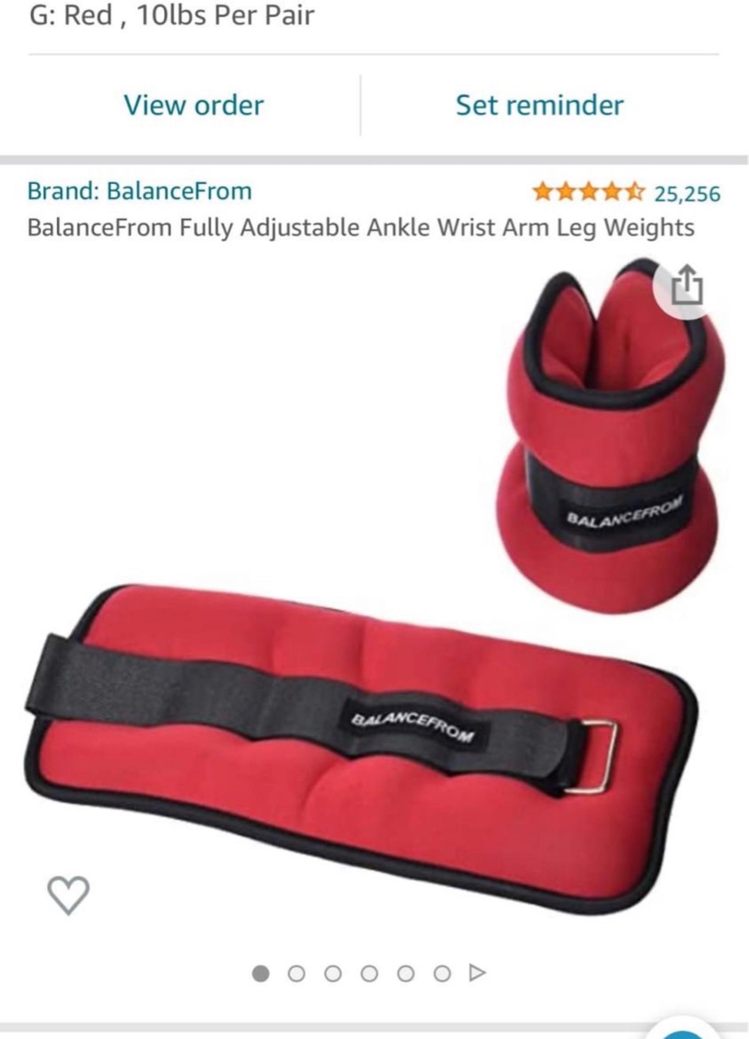 10 lb adjustable ankle weights