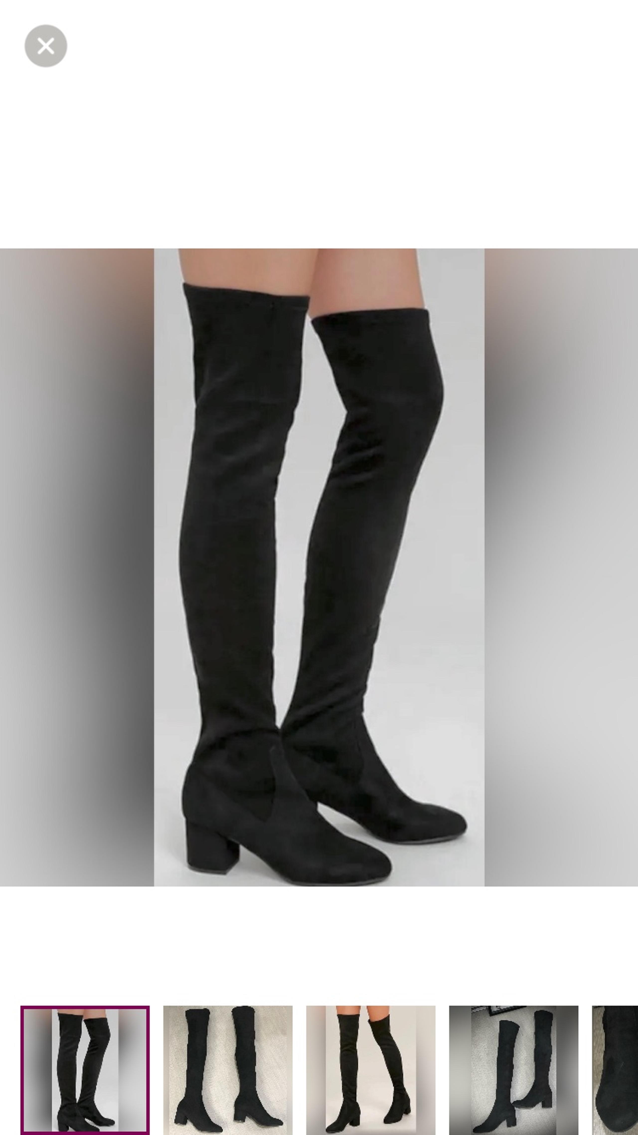 Isaac Mizrahi Faux Suede Knee High Heeled Boots in Black Color size 7.5 M