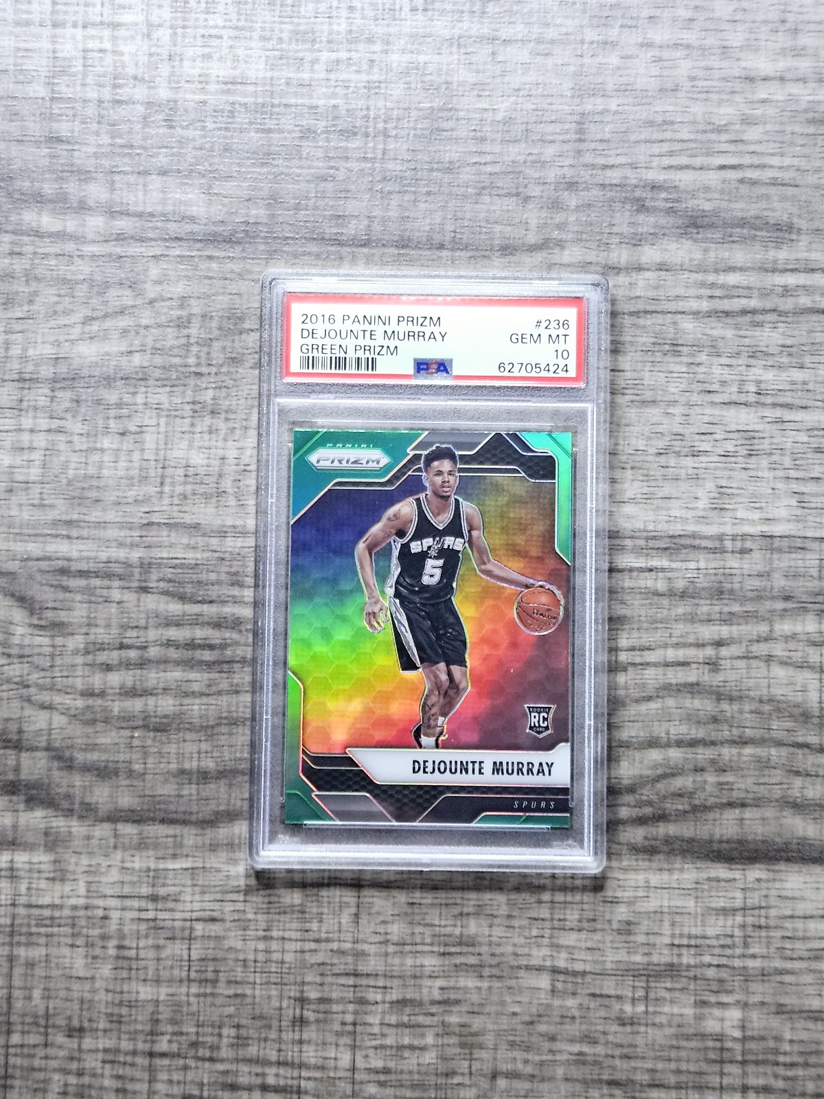 2016-17 Prizm Green Dejounte Murray PSA 10