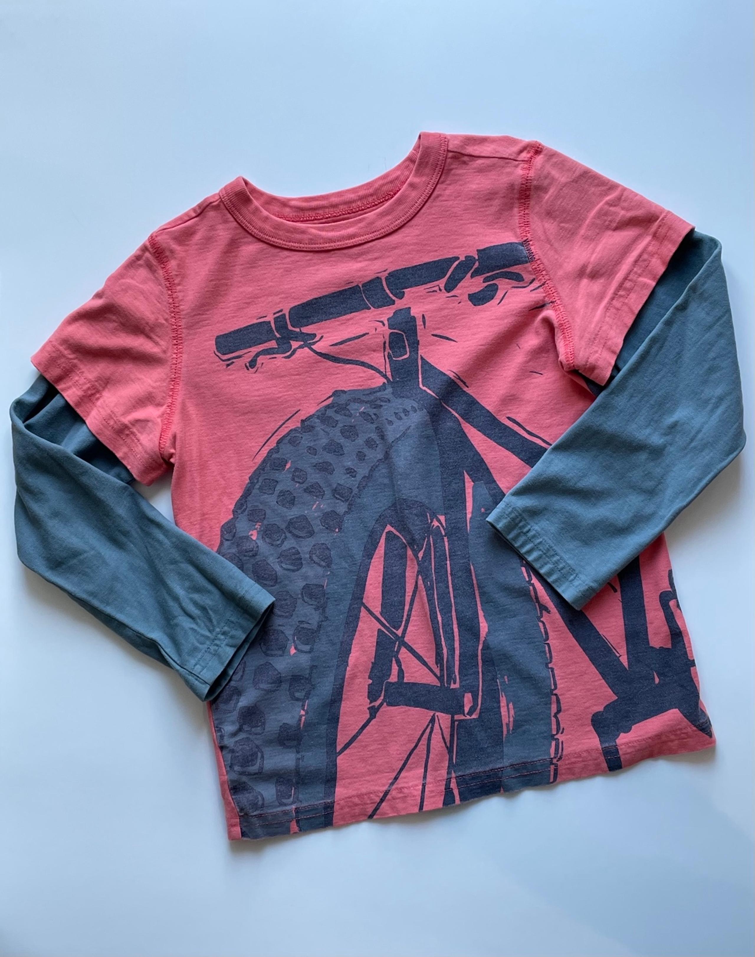 Long Sleeve Bicycle Graphic Tee Boys Size 7 - Tea Collection