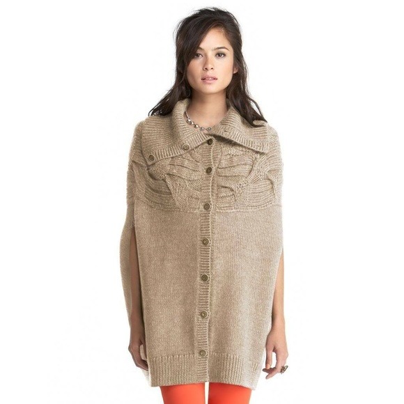 RACHEL RACHEL ROY Bohemian Chic Cable Cape S/M 120