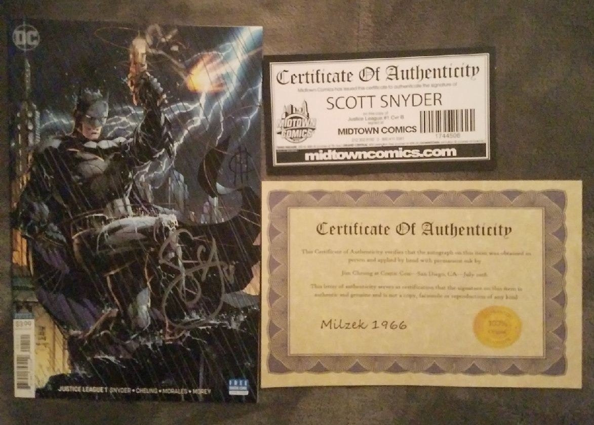 JUSTICE LEAGUE #1 1ST PRINT DOUBLE SIGNE