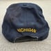 Vintage 1990's New Era Made in USA Michigan Wolverines navy and yellow snapback