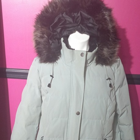 Arctic Expedition Womens Large Quilted Down Winter Coat Mint Green